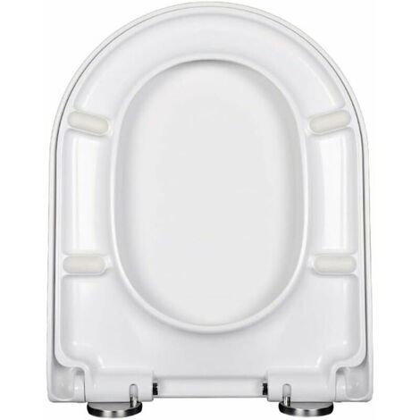 V-shaped and U-shaped toilet seat with soft closing and easy to clean White with a quick release button (U) (1/5)