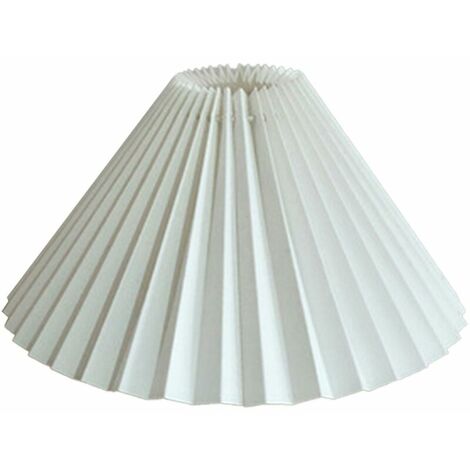 White Pleated Lamp Shade E27 Light Cover Japanese Style Fabric Table Lamp Ceiling Decor (1/5)
