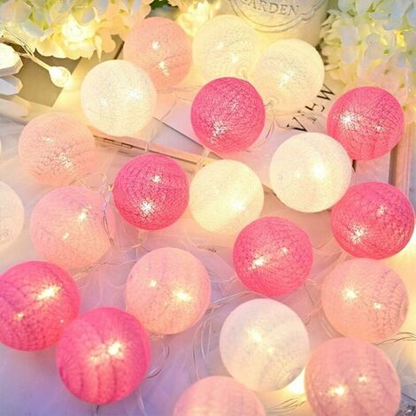 Cotton Ball String Lights, 3 Meters Indoor String Lights, LED Christmas Lights, Christmas Fairy Lights, Christmas Lights, LED Christmas Decorations (1/5)