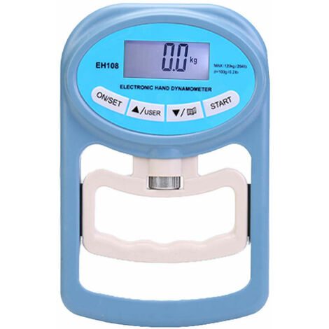 120kg Hand Dynamometer Digital Grip Strength Meter Automatic Hand Grip Measurement Electronic Hand Dynamometer Grip Measurer (Blue) (1/5)