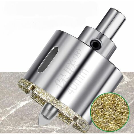 35mm Diamond Hole Saw, Diamond Drill Bit with Center Guide Drill Bit, Tile Hole Saw with Diamond Surface Coating for Cutting Glass, Tile, Ceramic, Marble, Limestone (1/4)