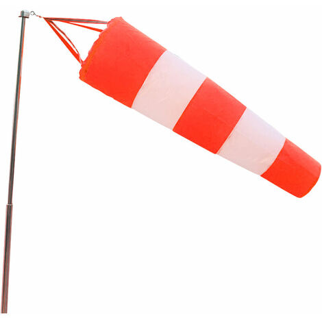 Wind Socks - Ripstop Polyester Wind Measuring Sock Bag - For Outdoor Airport Farms and Parks -60In Red and White (1/5)