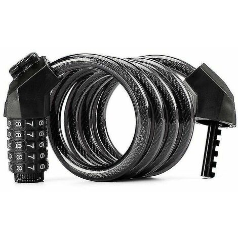 Bike Lock Cable Bicycle Lock - Cycle Lock High Security Combination Long Heavy Duty Cable Lockdigit Codes Locks Bike Accessories For Bicycle, Moto (1/5)