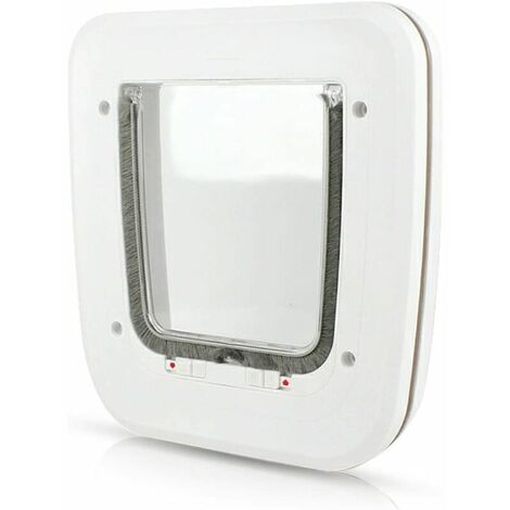 Microchip Cat Flap 4-Position Locking Cat Flap Cat Flaps for Small Animals Easy to Install