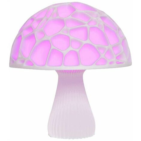 3D Printed Mushroom Lamp, Creative Rechargeable LED Night Light Desk Lamp, One Color Remote Control, 16 Colors, is a Perfect Gift,20cm (1/5)