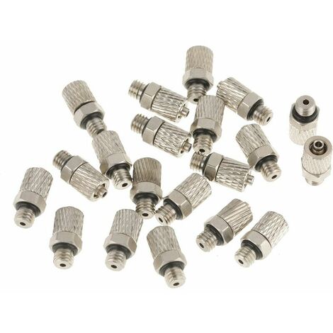 20Pcs M5 4Mm Air Hose Quick Coupler, Straight Male Pneumatic Air Straight Connector Air Quick Coupler