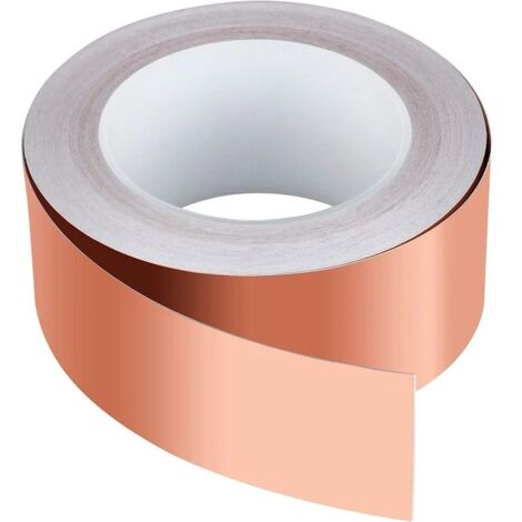 Copper Tape 50mm x 30m Premium Copper Foil Strip Tape EMI Shielding Tape for EMI Shielding Crafts Snail Repellent Electrical Repairs Circuit Paper