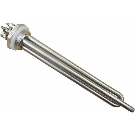 12V 300W Immersion Heater Submersible Water Heater Element Stainless Steel Heating Element with 1 inch NPSM Fitting Double U Type