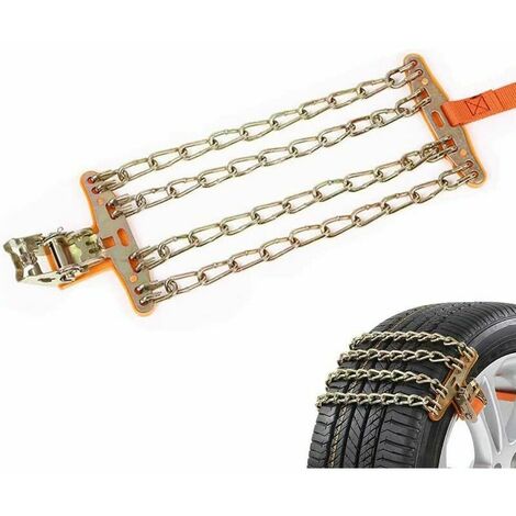 Car Tire Snow Chain, Car Tire Chains, Portable Car Snow Chain, Truck Tire Chain, Truck Tire Snow Chain, Fits Most Pickup Trucks, SUVs, Trucks and Cars (215mm - 285mm)
