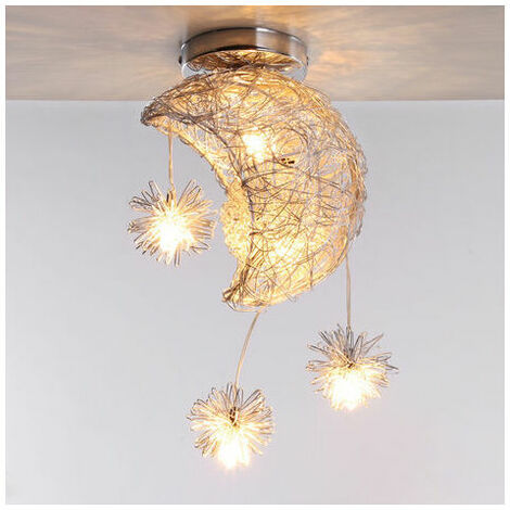 MAGIC Ceiling Lamp Moon Star Pendant Light Fixture for Bedroom Living Room Hallway Warm White