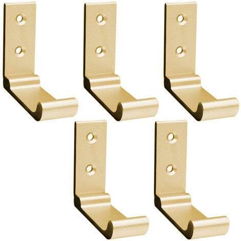 Pieces Folding Hooks Wall Mounted Towel Hooks Clothes Hooks 90° Foldable Solid Aluminum Hooks with Stainless Steel Screws Suitable for Cloakrooms, Bathrooms, Kitchens (1/5)