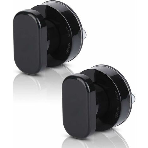 2 Piece Suction Cup Door Handle, Suction Cup Pull Handle, Bay Window Suction Cup Handles with Strong Suction Cup for Bathroom Cupboard Drawer Glass Mobility Handle Pulls Black (1/5)
