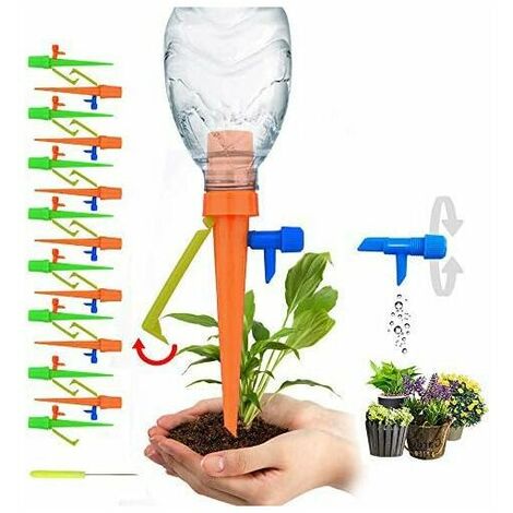 Drip Irrigation Kit, Science DIY Automatic Plant Watering System Drip Irrigation Equipment with Adjustable Valve for Garden Home Indoor Outdoor/Park Flowers(15pcs)