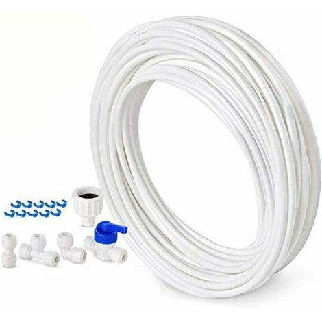 10m Water Supply Hose - European Style Double Door Refrigerator Connection Kit - 6.3mm Diameter (1/5)