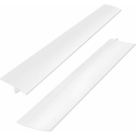 Gap Cover 53cm Gap Covers Silicone Kitchen Gap Filler Warmer Cover for Stove Countertop Baking Oven 2 Pieces White (1/5)