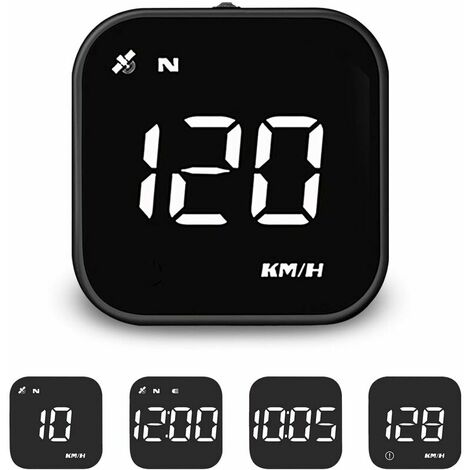 Car GPS HUD Smart Speedometer KMH/MPH Display, 2.0'' LCD Screen with Fatigue Warning Navigation Compass Speed Alert for All Vehicles (1/5)