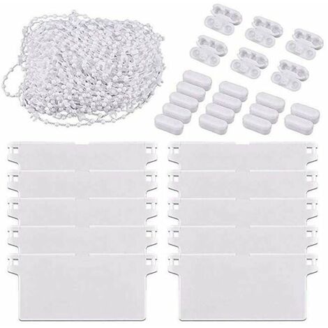 A set of bead chain 20 meters bead loop 20 base plates 10 pieces set 89MM vertical venetian blind curtain accessories (1/5)
