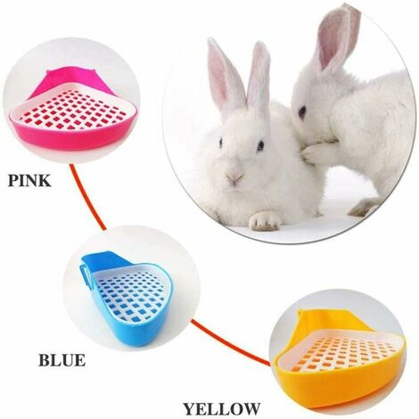 Small Poo Tray Rabbit Rabbit Toilet Litter Tray, Small Animal Corner Toilet Potty, Pet Litter ...
