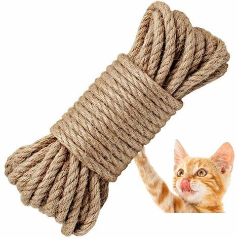 6mm Thick Natural Jute Rope, Multi Purpose Hemp Twine Rope