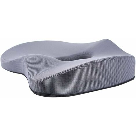 Seat Cushion Chair Cushion Memory Foam Coccyx Cushion Ergonomic Seat Cushion with Removable Cushion Cover for Car Office Home Wheelchair Gray (1/5)
