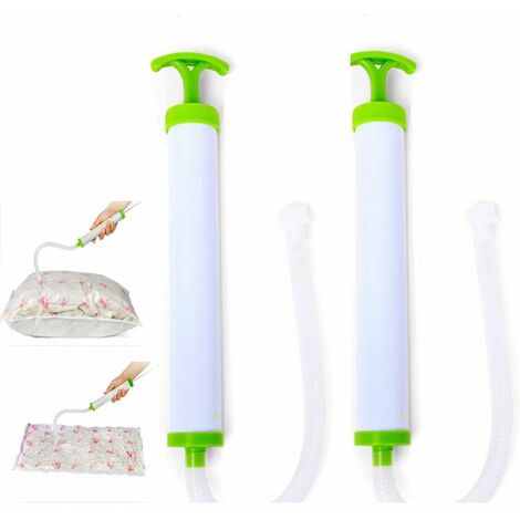 Manual Vacuum Storage Bag Pump 2 Packs Manual Vacuum Pump The Compressible Bags Manual Air Pump For Clothes Blankets Duvets Bedding Pillows (1/5)