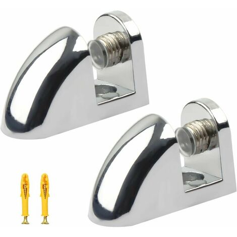 Glass Shelf Bracket, Glass Clamp - 2 Pieces Glass Tatte Fixing, Smooth Surface - Glass Clamp for 6-10mm Thick Glass, Wooden Boards (Silver)