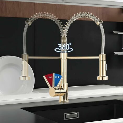 Gold Kitchen Tap, Kitchen Tap in Gold,360° Swivel Gold Kitchen Taps ...