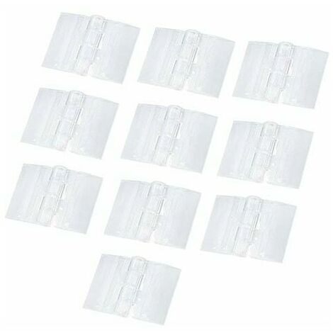 Pack of 10 Clear Acrylic Folding Hinges Clear Plastic Perspex Hinges 25 x 33mm (1/5)