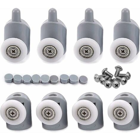 23mm 8pcs Shower Door Swivel Wheel, Bathroom Sliding Door Rollers