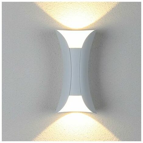 Outdoor LED Wall Light Waterproof Creative Indoor Bedroom Living Room Kitchen LED Wall Light Warm White - White (1/4)