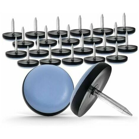 24 x furniture glides 19mm gray round teflon glides with nail (1/5)