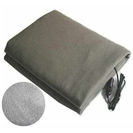 Electric Heated Blankets 12V Fleece Winter Car Warmer Constant Temperature Electric Blanket for Travel Camping Picnic Heating 150x110cm Gray