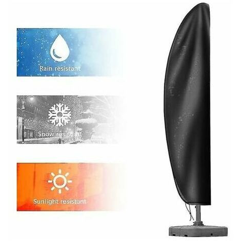Cantilever Umbrella Cover, 11 to 13 Feet Waterproof with Zipper, Heavy Duty Patio Umbrella Covers (1/4)