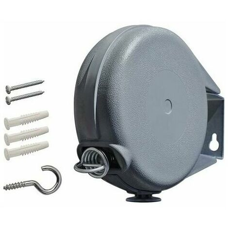 Extendable Clothesline, Up To 40 Feet Long, Holds 30 Pounds (Grey) (1/5)