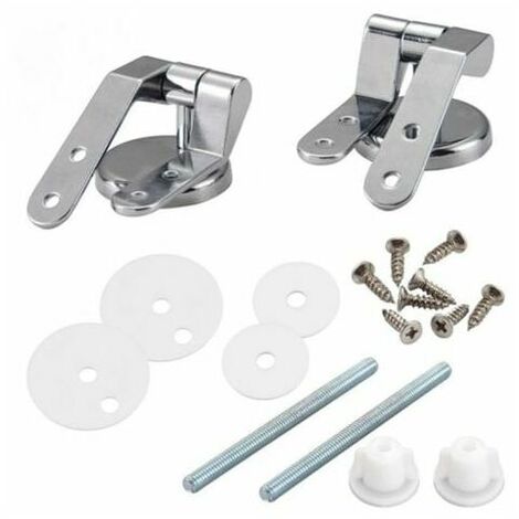 Replacement Toilet Seat Hinges - Stainless Steel for Lid Universal Accessories Zinc Alloy Screw Fittings Weight Replacement Toilet Seat Screw Fittings (1 Pair) (1/5)
