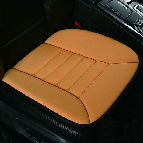 Memory Foam Car Seat Cushion for Cars Front Seats Pain Relief Anti-Slip All Season Orange (1/5)