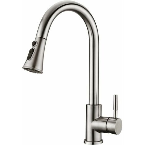 Kitchen Faucet - Bring 3-mode pull-out spray, single lever mixer, kitchen sink faucet, 360° kitchen faucet (1/5)