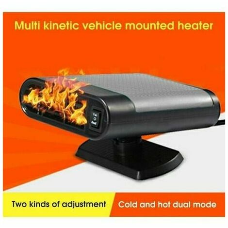 Solar Panel 12V 150W Portable Heater Electric Heater Cooling 2 in 1 Fan Windshield Window Demister Driving Defroster Cleaning Black Red