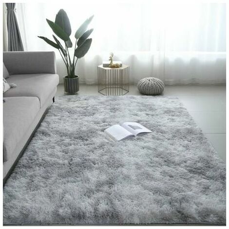 Shaggy Living Room Rug 160x230cm Gray Soft Non Slip Polypropylene Plush Rug (1/5)