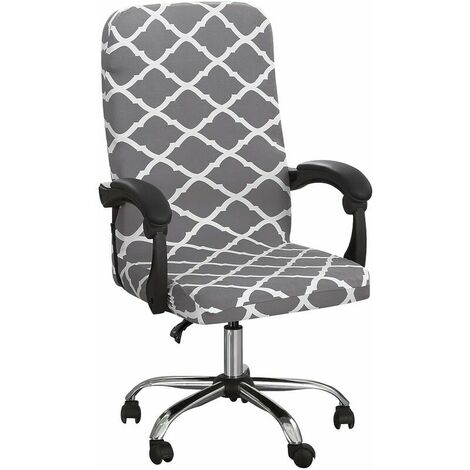 Stretch Office Chair Cover Universal Detachable Rotating Chair Cover Modern Chair Covers Washable Office Chair Cover Chair Cover for Office Gaming,M,Grey