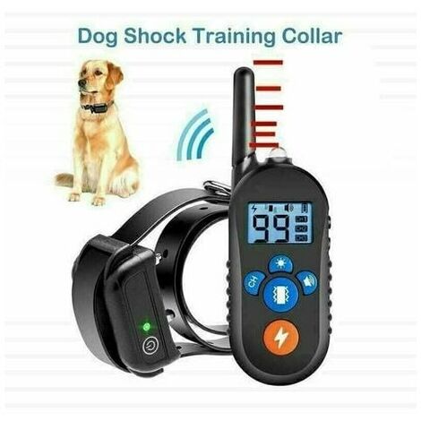 Dog Training Collar, Anti-Bark Collar, Rechargeable with 3 Modes Vibration/Shock/Beep, Waterproof Receiver and 800 Meters Remote Control (Black) (1/4)