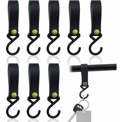 Bungee Cords with Hooks, 200cm Long Black, Adjustable Rubber Bungee Straps with Hooks for Luggage, Roof Racks, Tarp, Mobile Cargo, Camps, Tarps, 4 Pieces (1/5)