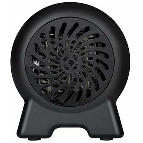Mini Fan Heater Portable Electric Heater Low Power Consumption Anti-tipping and Overheating Protection (Black) - (1/5)