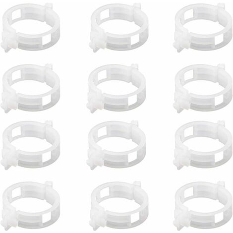 Plant Clips Plant Support for Vegetables Tomatoes and Vine Seedlings 100 Pack Reusable White Plastic Plant Clips for Small and Large Sprouts and Climbing Plants White (1/5)
