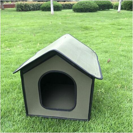 Outdoor Folding Pet Cat Dog Pet Tent Army Green 504045cm (1/5)