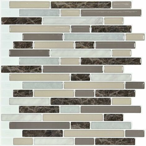 Adhesive Backsplash Sheets for Kitchen, Adhesive Wall Tile, Decorative Vinyl Wall Panel 30 x 30 cm (1/5)