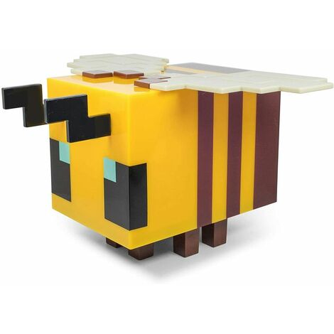 Minecraft Yellow Bee Figural LED Mood Light - Desk Bedside Table Lamp - Home Decor Accessories and Bedroom Essentials - Official Video Game Collectible - 5 Inches Tall