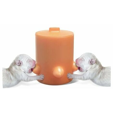 Silicone Puppy Milk Feeder, 5 Nipples Nursing Station Bowl Bionic Self-Feeding Device for Baby Pet/Puppy/Cat Dog