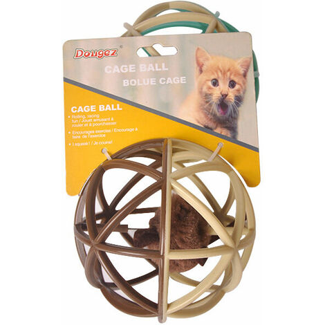 1 PC Cat Toy Ball, Cat Mouse Ball Cage Cat Mouse Toy Interactive Cat Toy Squeak Mouse Cat Toy, Cat Mouse Ball Toy