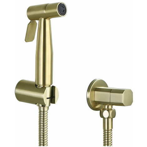 Stainless steel toilet and bidet toilet sprayer,gold (1/5)